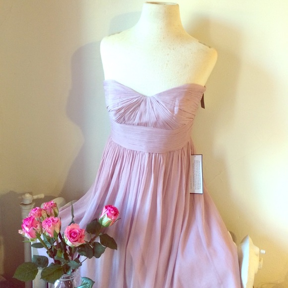 J. Crew Dresses & Skirts - \\ J. Crew Silk Chiffon Mauve Bridesmaid/Prom Dress